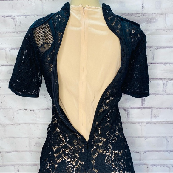 [Stella McCartney] Edith Black Corded Lace Bodycon Mini Dress - ASO Emma Watson - Picture 13 of 16